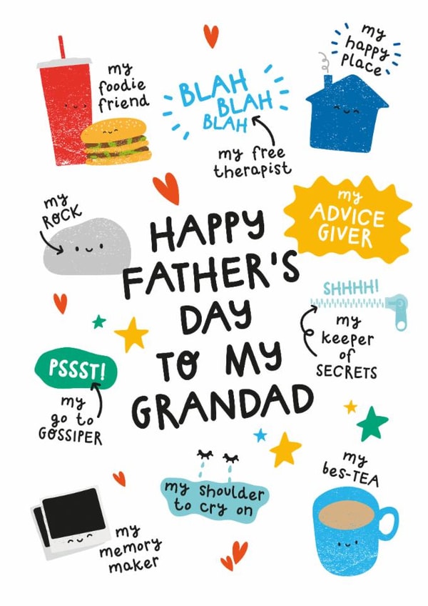 Cute Father’s Day Card - For Grandad - Happy Place created by Twisted Haggis