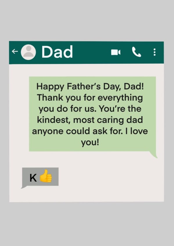 Funny Text Father's Day Card created by Sophisticards