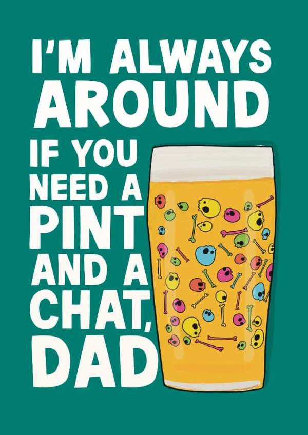 Heartfelt Father's Day Card - Pint And A Chat created by Pickled Prints