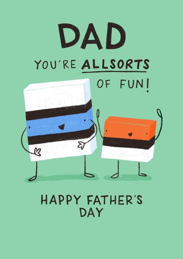 Cute Father’s Day Card - Liquorice Allsorts created by Nicola Watson