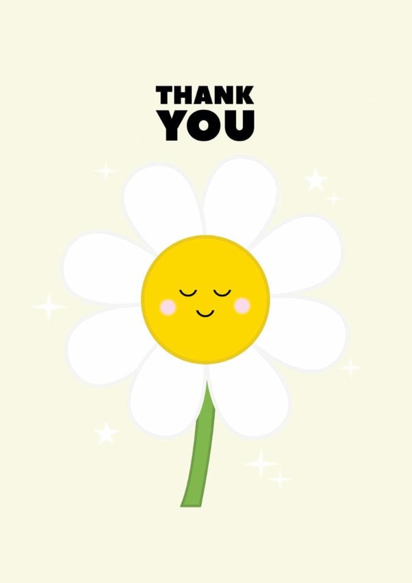 Cute Thank You Card - Daisy created by Pearl Ivy