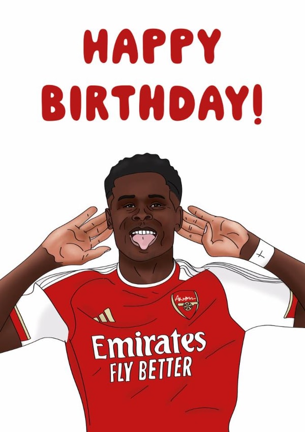 Saka Birthday Card - Football Card created by Nicely Said Co.