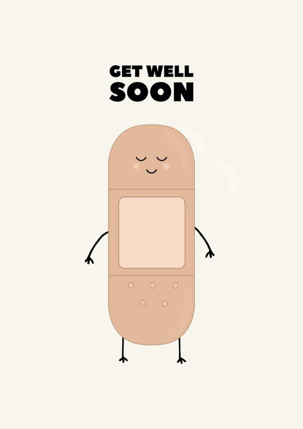 Cute Get Well Card - Get Well Soon - Plaster created by Pearl Ivy