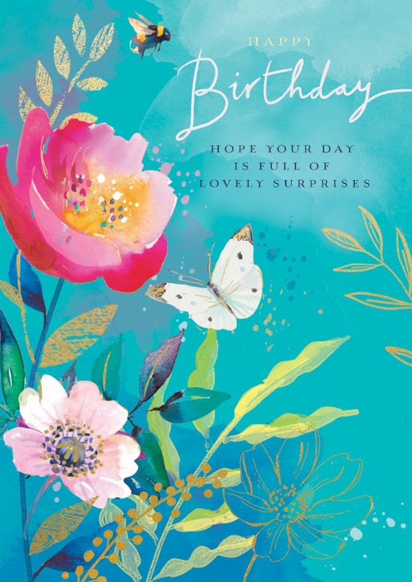Pretty Birthday Card - Flowers - Lovely Surprises created by Ling Design
