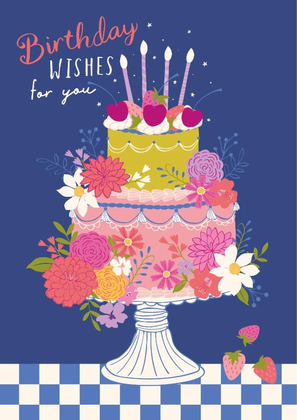 Classic Birthday Card - For Her - Cake created by Nina Raby - Jones