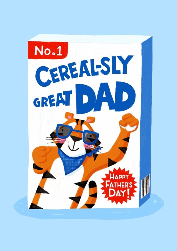 Cute Father's Day Card - Cereal - Great Dad created by Nicola Watson