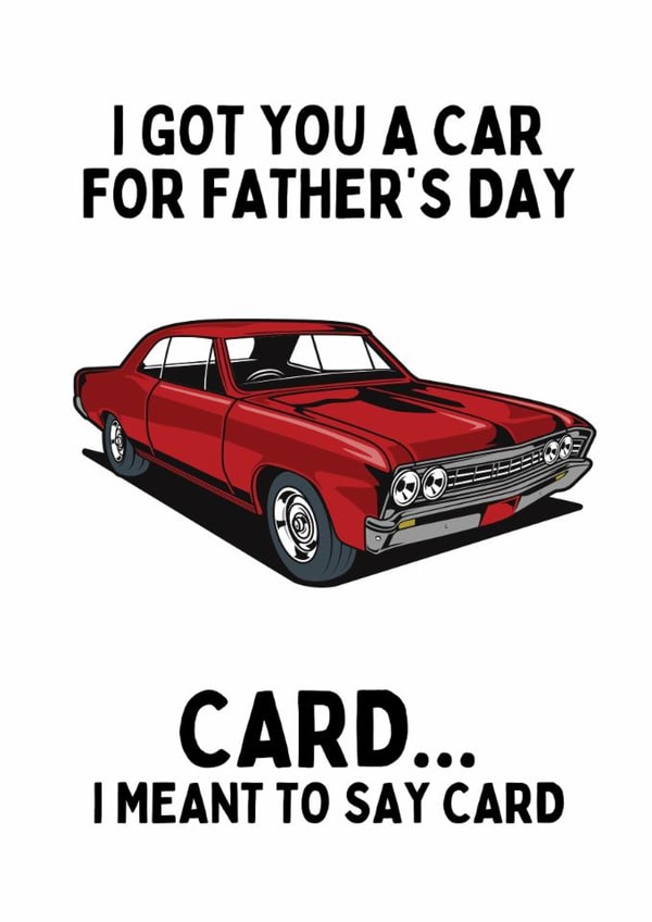 Funny Father's Day Card - Car created by Sundiva Designs