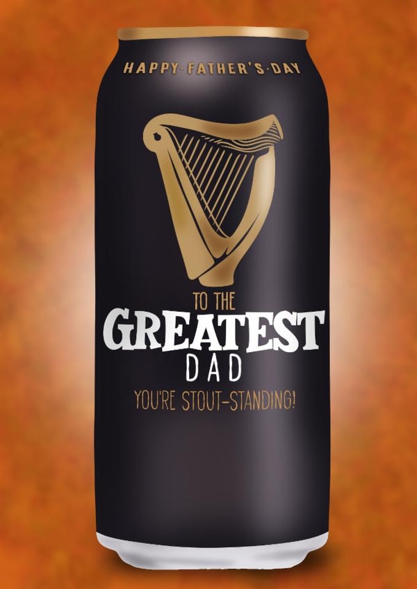 Punny Father’s Day Card - Guinness Stout Beer - Greatest Dad created by I Draw Stuff 