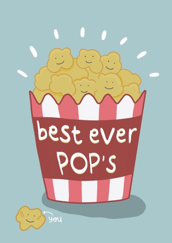 Cute Father's Day Card - Popcorn created by Belly Flops 