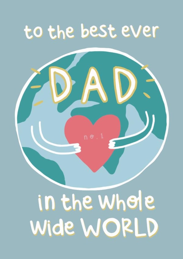 Cute Father's Day Card - Best In The World created by Belly Flops 