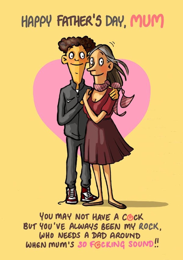 Funny Father's Day Card - For Mum - My Rock created by Bryony Jackson Walters
