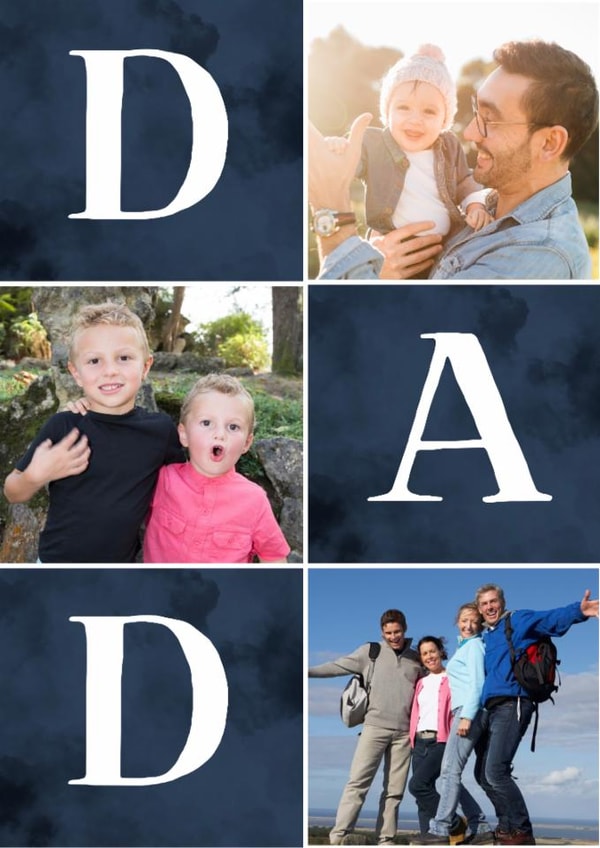 Classic Father's Day Card - Multi Photo Frame created by @HurrayHaus
