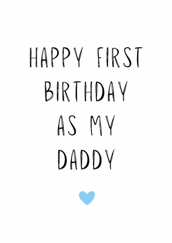 Cute Birthday Card - For Daddy - First Birthday As Daddy created by @HurrayHaus