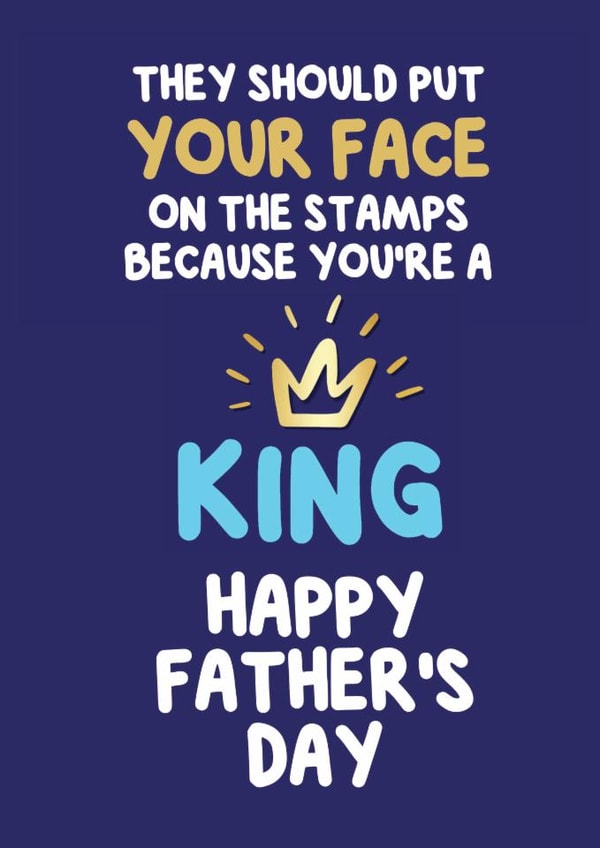 Funny Father's Day Card - King created by @MarcoLooks