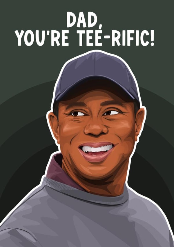 Golf Birthday/Father's Day Card - Tiger Woods - You're Tee-Rific! created by Pink + Pip