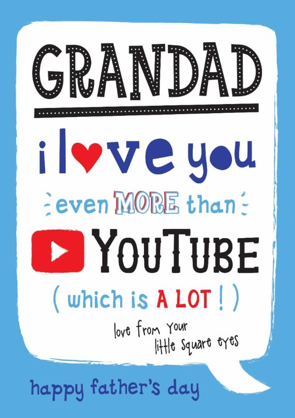 Funny Father's Day Card - For Grandad - YouTube created by la la la Designs