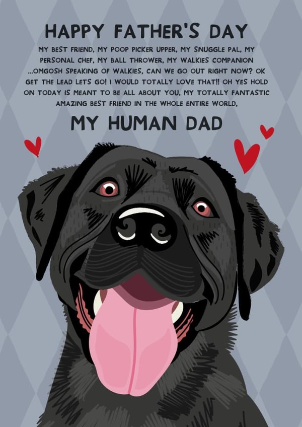Cute Father's Day Card - Labrador - Best Friend created by From The Dog
