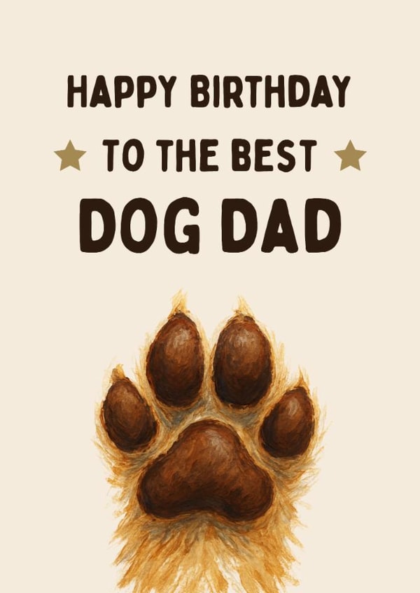 Cute Birthday Card - From The Dog - Dog Dad | thortful