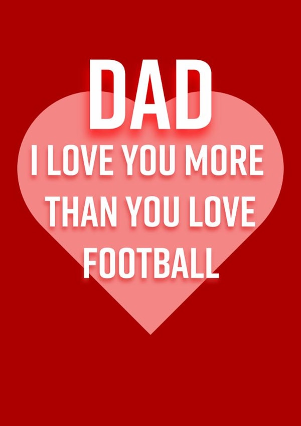 Classic Father's Day Card - More Than Football created by PEA GREEN PRINTS