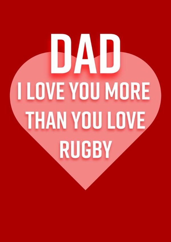 Classic Father's Day Card - More Than Rugby created by PEA GREEN PRINTS