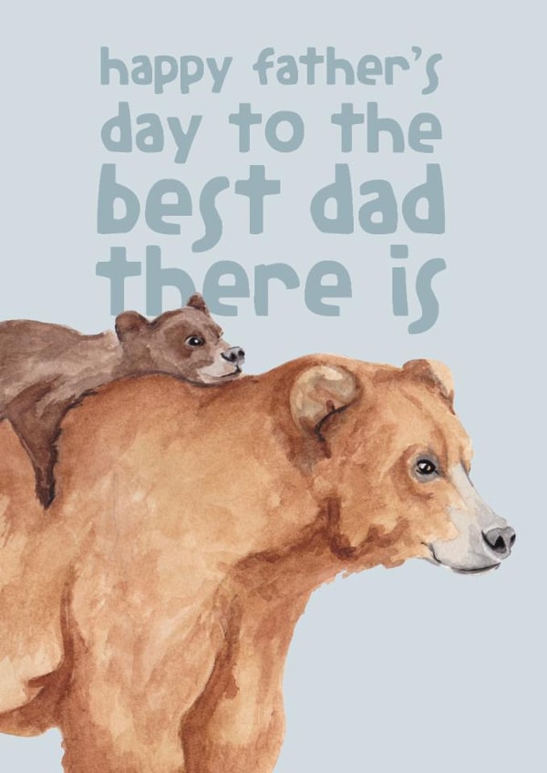 Cute Father's Day Card - Bears - Best There Is created by lil wabbit