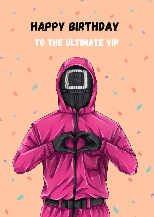 Fun Birthday Card - Squid Game - Ultimate VIP created by GawjusCards