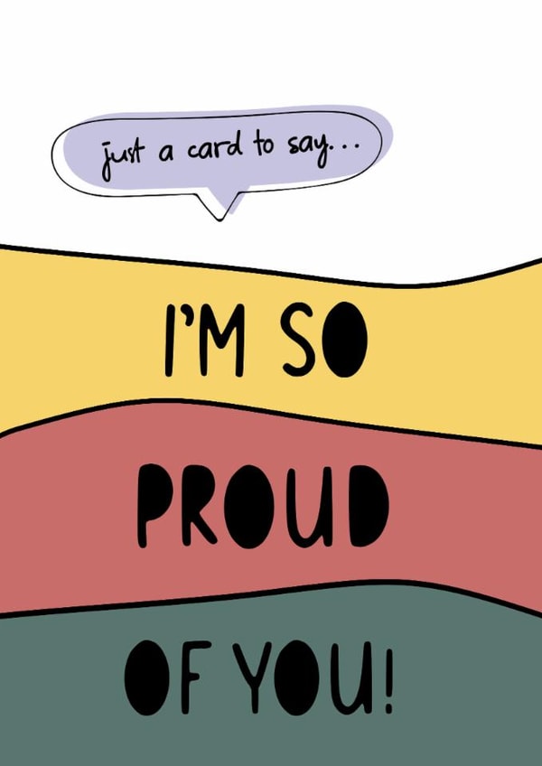 Card title: Just a card to say I'm so proud of you created by Oludidit