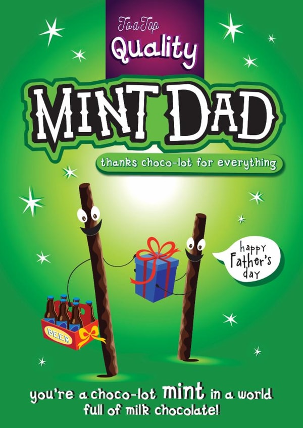 Cute Father's Day Card - Matchmakers - Mint Dad created by  la la la     Designs