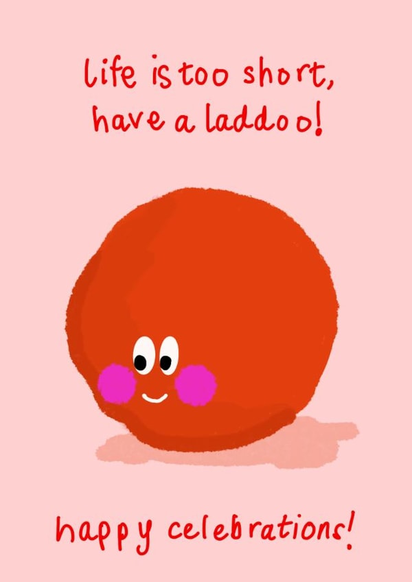 Cute Wedding Card - Laddoo - Indian Sweet created by Sainika Bharj