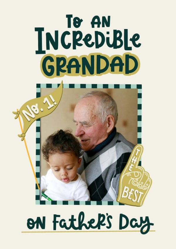 Classic Father's Day Card - Incredible Grandad - Number One created by Abbie Imagine