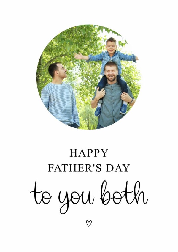 Classic Father's Day Card - To You Both - LGBTQ+ created by Kalm Lettering