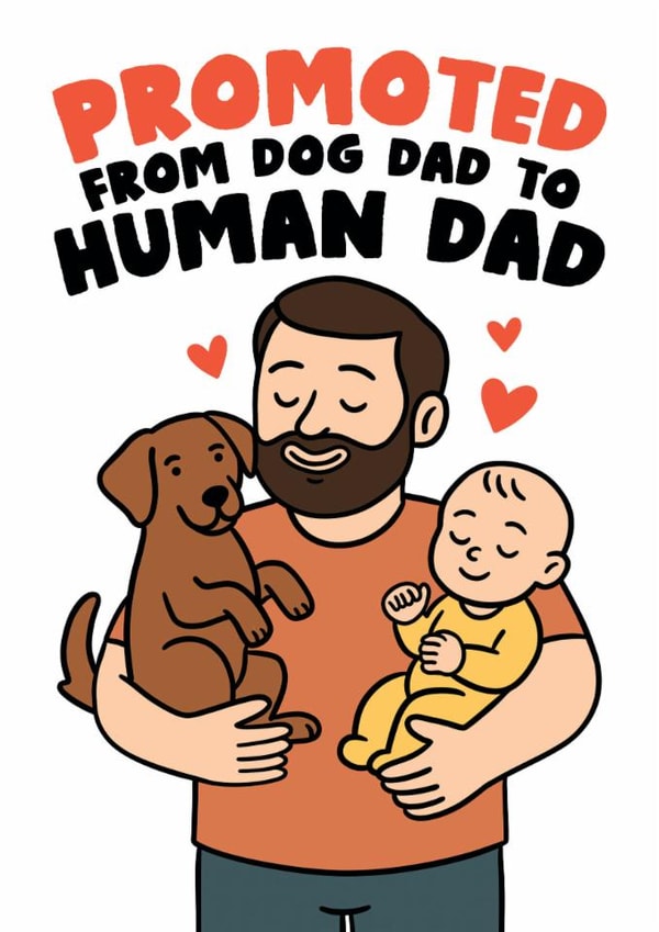 Cute Father's Day Card - From Dog Dad To Human Dad created by Studio Doodles