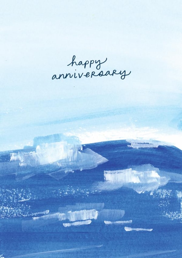 Classic Anniversary Card - Abstract Waves created by Meg Crocker