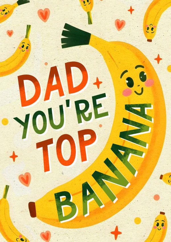 Cute Father's Day Card - Top Banana created by Mrs Best Paper Co.