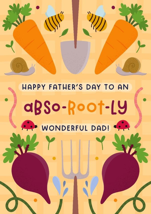 Cute Father's Day Card - Vegetable Gardening created by Joanne Hawker