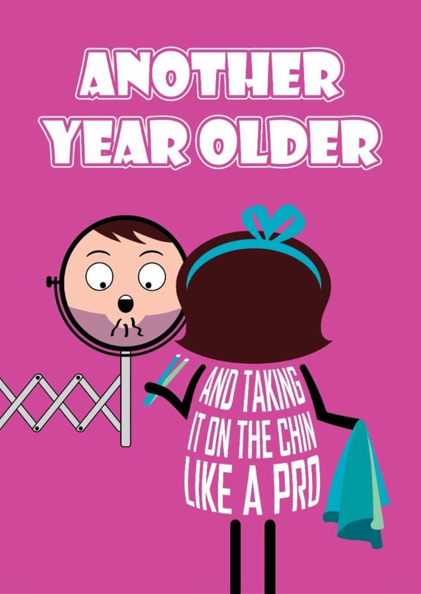 Funny Birthday Card - Chin Hair created by Versed Aid