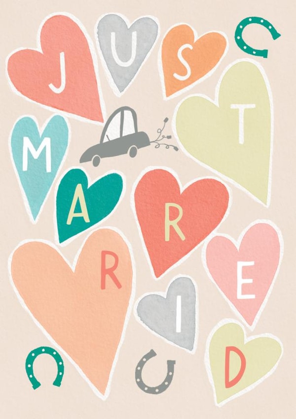 Classic Wedding Card - Just Married created by Louise Tiler