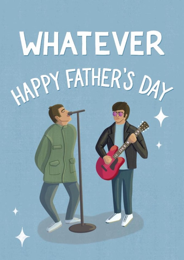 Oasis Father's Day Card - Whatever - Song created by Silky Rose Design