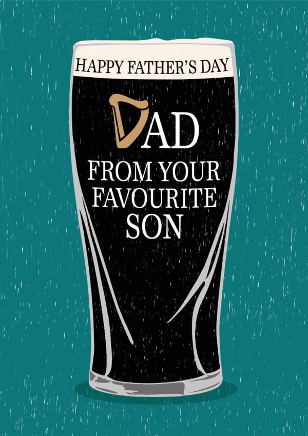Classic Father's Day Card - Guinness - Favourite Son created by Gellie Design