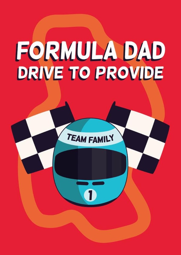 Funny Father's Day card - Formula 1 - Drive to Survive created by Spekle Studio