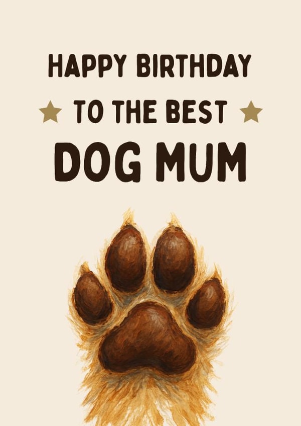 Cute Birthday Card - Best Dog Mum | thortful
