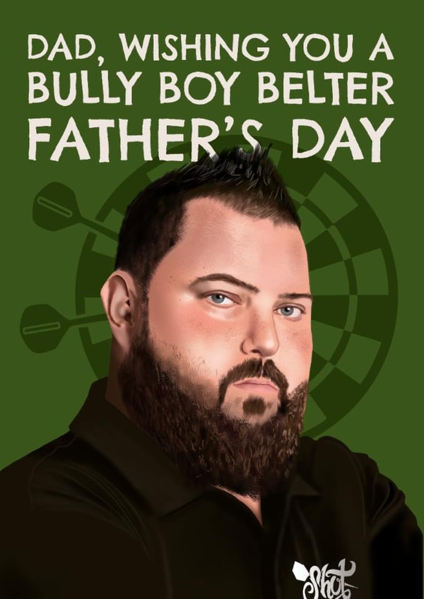 Darts Father's Day Card - Michael Smith - Bully Boy Belter created by AbiGoLucky