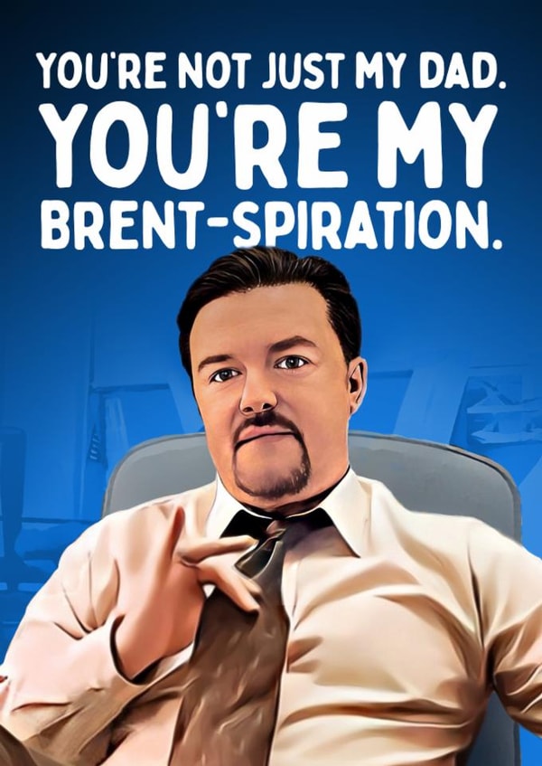 Funny Father's Day Card - David Brent - The Office created by Mrs Best Paper Co.