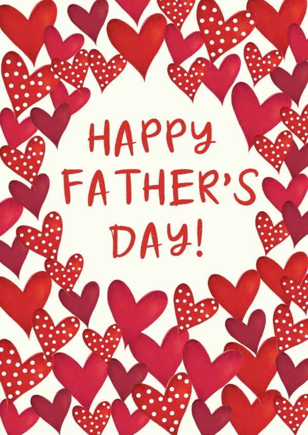 Classic Father's Day Card - Hearts - Happy Father's Day! created by The Boy and the Bear