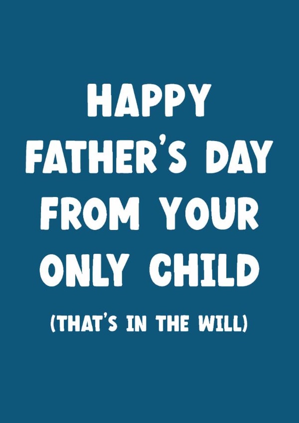 Funny Father's Day Card - Sibling Rivalry - Inheritance Card created by Pack a Punch Designs