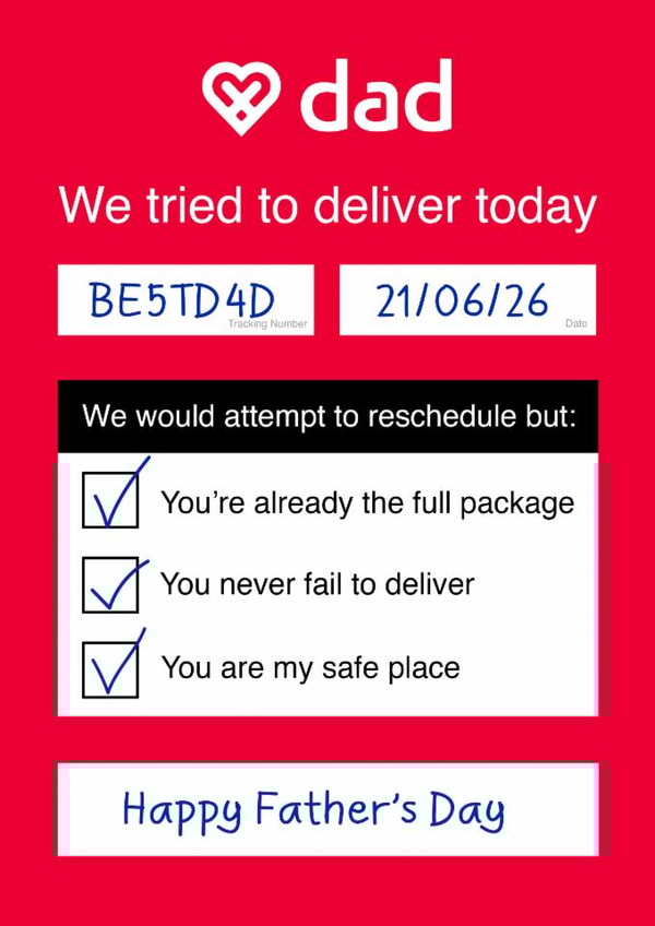 Funny Father's Day Card - DPD Delivery created by Of Life & Lemons Ltd.