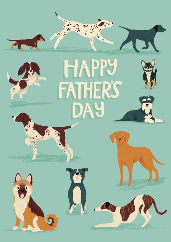 Cute Father's Day Card - Dogs created by Hollie McManus Illustration