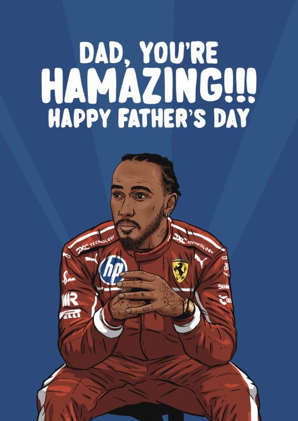 Formula One Father's Day Card - Lewis Hamilton created by ZB CREATIVE