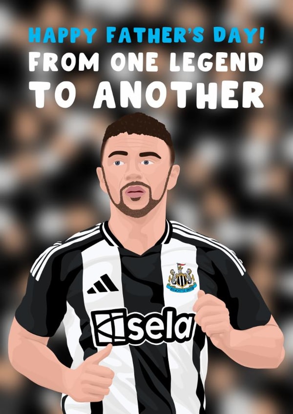 Newcastle United Father's Day Card - Football - Kieran Trippier created by Pink Peach Cards