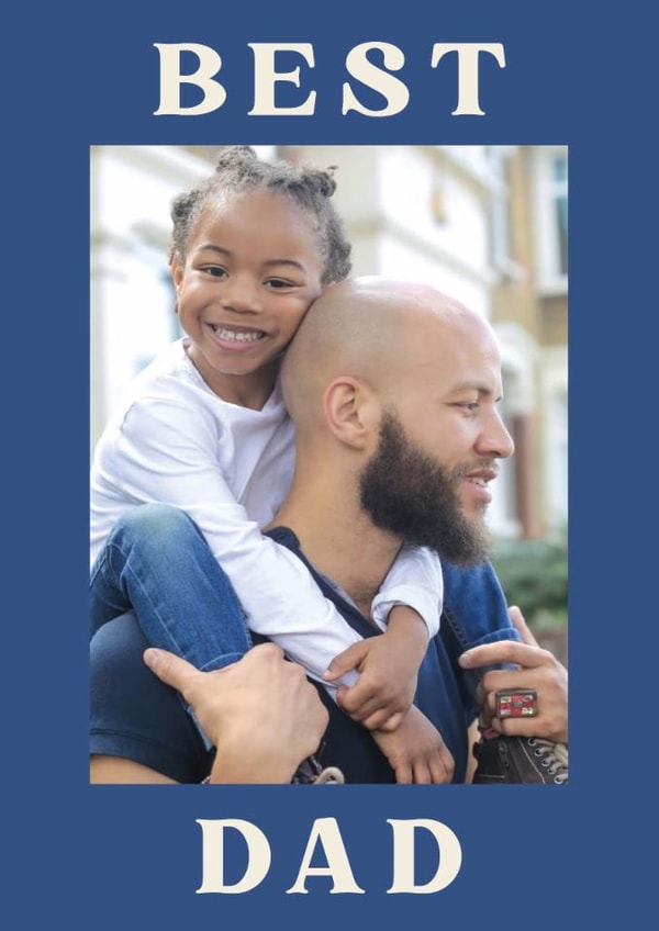 Classic Father's Day Card - Best Dad Frame created by AniSomi